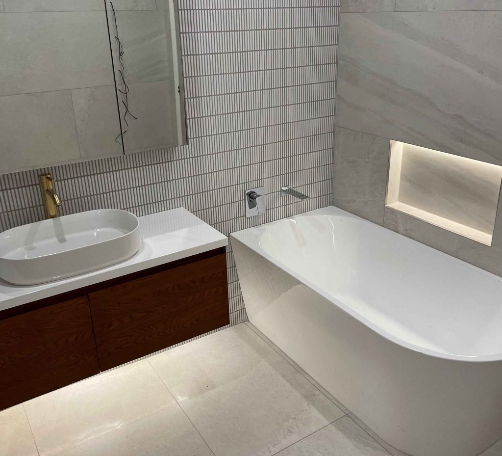 A renovated bathroom in a New Zealand home