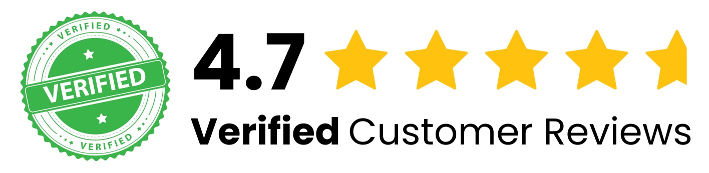 4.7 star verified customer reviews